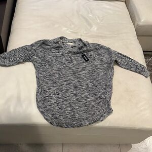 Express Marled Black and Gray Sweater
